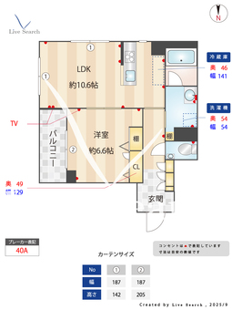 Bonheur 404 【神奈川県本厚木駅】 の間取り図