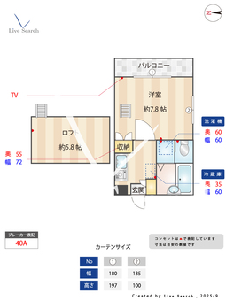 ミリアビタくぬぎ山 207 【千葉県京成松戸線　くぬぎ山駅】 の間取り図