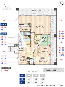 大濠オドゥール 802 【福岡県唐人町】 の間取り図