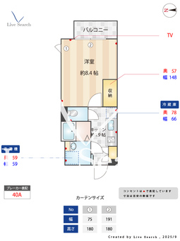 ALERO新中野II 301 【東京都新中野駅】 の間取り図