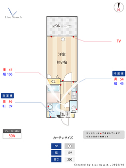 赤坂ランドマークタワー 1107 【福岡県赤坂駅】 の間取り図