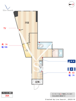 リバープラザ 301 【熊本県ＪＲ鹿児島本線 / 八代駅 徒歩38分 九州新幹線 / 新八代駅 徒歩5400ｍ 【バス】 本町３丁目 停歩160ｍ】 の間取り図