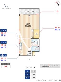 ハニーコーポ竹下 302 【福岡県竹下】 の間取り図