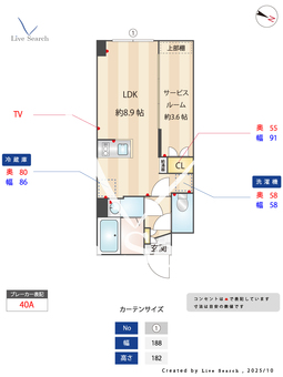 タスキsmart西大井 302 【東京都西大井】 の間取り図