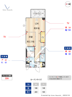 LaPerla Nakano 201 【東京都中野駅】 の間取り図