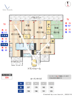 コスモ与野中央公園 404 【埼玉県与野本町駅】 の間取り図