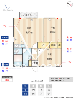 セジュールクレスト 201 【埼玉県東武鉄道野田線　七里駅　徒歩15分】 の間取り図