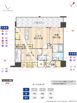 シーズンフラッツ渡辺通 1101 【福岡県渡辺通駅】 の間取り図