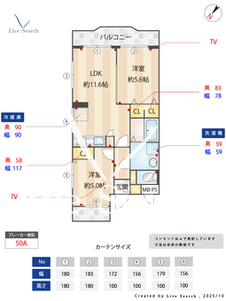 ライオンズマンション東川口第5　786000R 306 【埼玉県東川口駅】 の間取り図