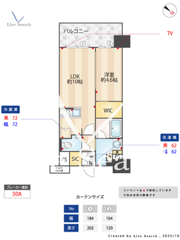 オープンレジデンシア渡辺通南 1004 【福岡県渡辺通駅】 の間取り図