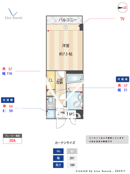 エステートモア鳥飼 408 【福岡県七隈線　別府駅】 の間取り図