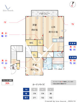 オーロジャルダン 205 【埼玉県谷塚駅】 の間取り図