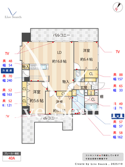 ツインタワー博多駅前 803 【福岡県博多駅】 の間取り図