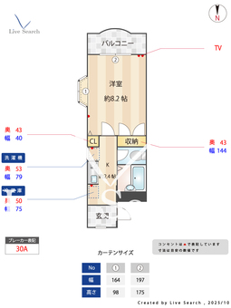 第5ハピネス 206 【東京都砂川七番駅】 の間取り図