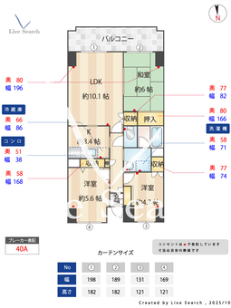 シャルネ95 1008 【千葉県五香】 の間取り図