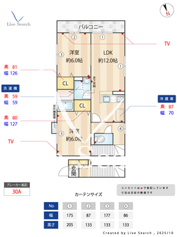 ソレイユ 201 【東京都お花茶屋駅】 の間取り図