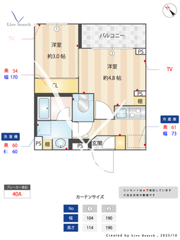 GENOVIA綾瀬Ⅲ 505 【東京都綾瀬駅】 の間取り図