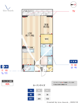 クレセント東住吉 305 【埼玉県所沢市】 の間取り図
