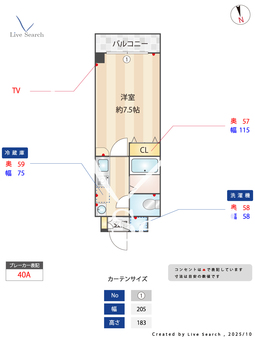 ルフォン今里 503 【大阪府今里駅】 の間取り図
