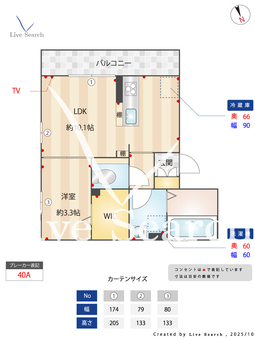 デュオコリーヌ 202 【埼玉県狭山ヶ丘駅】 の間取り図