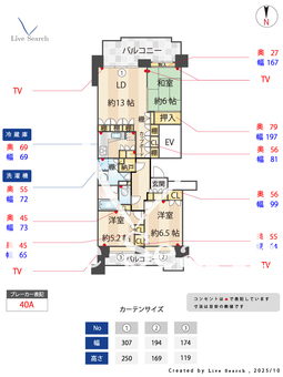 サン・ステージ緑園都市東の街八番館 1403 【神奈川県緑園都市駅】 の間取り図