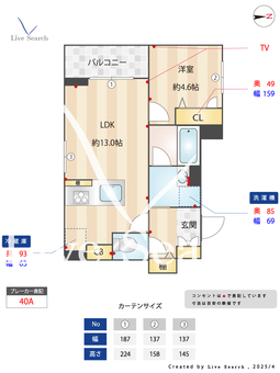 グリナージュ 302 【神奈川県よみうりランド前駅】 の間取り図