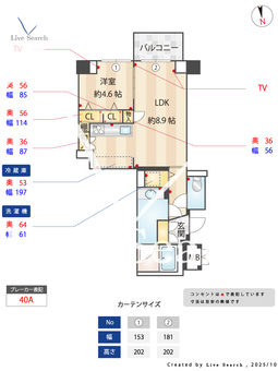 サンリベラ天神大名 802 【福岡県赤坂駅】 の間取り図