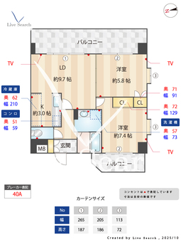 リックガーデン 603 【福岡県JR箱崎駅】 の間取り図