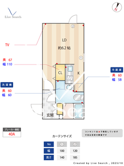 ブランシェ不動前 404 【東京都不動前駅】 の間取り図
