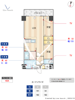 メイクスアート五反野 501 【東京都五反野駅】 の間取り図