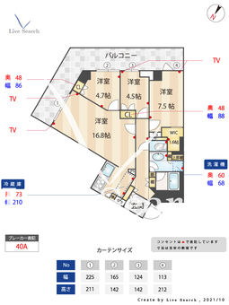 ザ・パークハウス福岡タワーズEAST 906 【福岡県唐人町駅】 の間取り図
