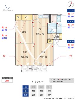 ヴィラ・コンフォートB 102 【茨城県勝田】 の間取り図