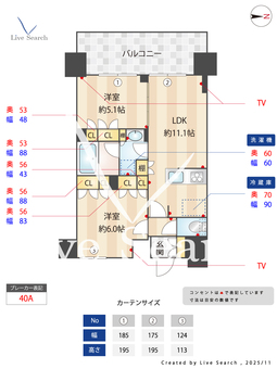 ジオエント上野稲荷町 1402 【東京都稲荷町駅】 の間取り図