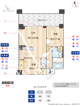 カルム小西Ⅴ 602 【大阪府江坂駅】 の間取り図