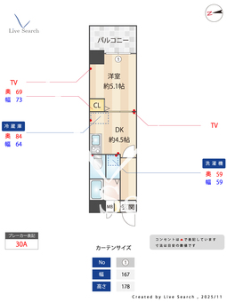レジディア博多 1112 【福岡県博多駅】 の間取り図