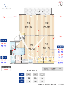 タウンコートC 201 【茨城県水戸駅】 の間取り図