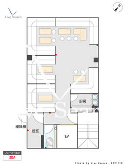 中洲らくてんちビル 4F 【福岡県中洲川端駅】 の間取り図