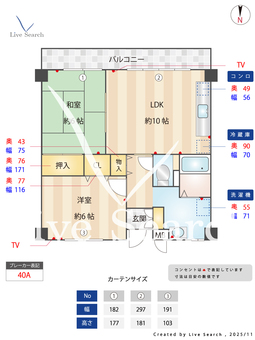ヴィラ中谷 303 【大阪府大阪メトロ谷町線　平野駅】 の間取り図