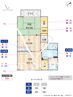 ラフォーレJ・N・Ⅰ 0102 【大阪府ＪＲ阪和線 久米田駅】 の間取り図