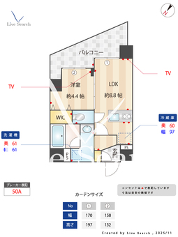 リノスタイル神戸下山手 302 【兵庫県県庁前】 の間取り図