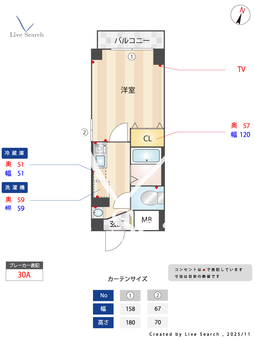 ビエラコート西新 701 【福岡県西新駅】 の間取り図