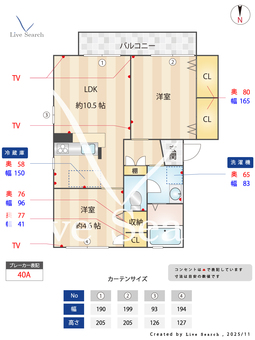 フラワーガーデン A201 【大阪府東花園】 の間取り図