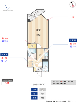 コモンコート博多 302 【福岡県吉塚駅】 の間取り図