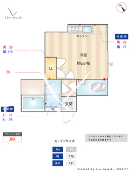 ストラート王子神谷 1A 【東京都王子神谷駅】 の間取り図