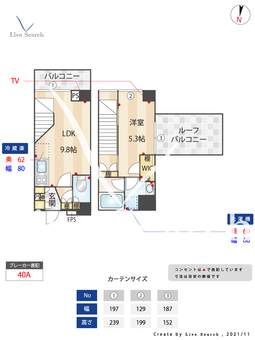 ルフォンプログレ戸越銀座テラス 503 【東京都戸越銀座駅】 の間取り図