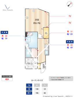 クオーレ宮本 201 【千葉県船橋】 の間取り図