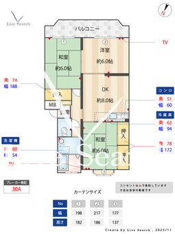 ラフォーレ春日Ⅱ 302 【福岡県春日駅】 の間取り図