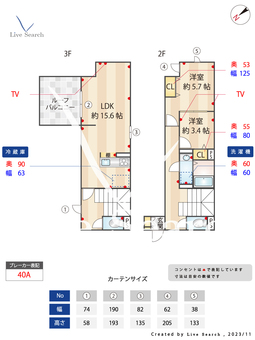 納品研修用テスト依頼 202 【福岡県天神駅】 の間取り図