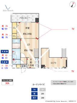 レジディア天神 1202 【福岡県天神駅】 の間取り図