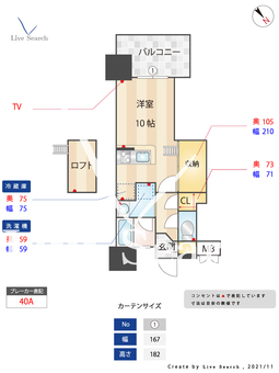 アクタス浄水通り 1002 【福岡県薬院大通駅】 の間取り図
